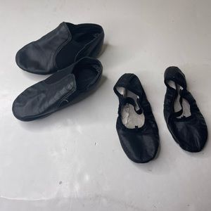 Capezio and Bloch black dance shoes kids 12.5 and Large